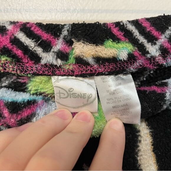 Disney Tinker Bell Pajamas Women’s Black Pink Fuzzy pants MEDIUM - Picture 4 of 5